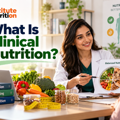 Dietitian explaining clinical nutrition and balanced dietary planning